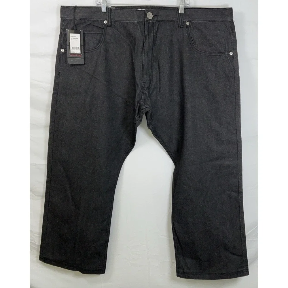 NWT‎ Men's D Max Big & Tall Black Denim Jeans Snake Skin Pockets 50